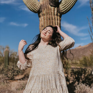 Christina in Front of Cactus