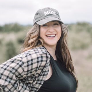 Christina in Mom Hat